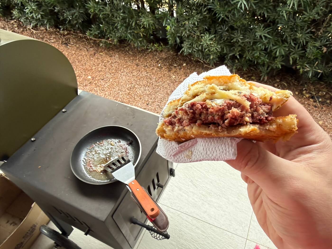 Segunda tentativa: resultado do burguinho defumado