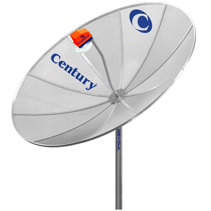 Antena parabólica no telhado